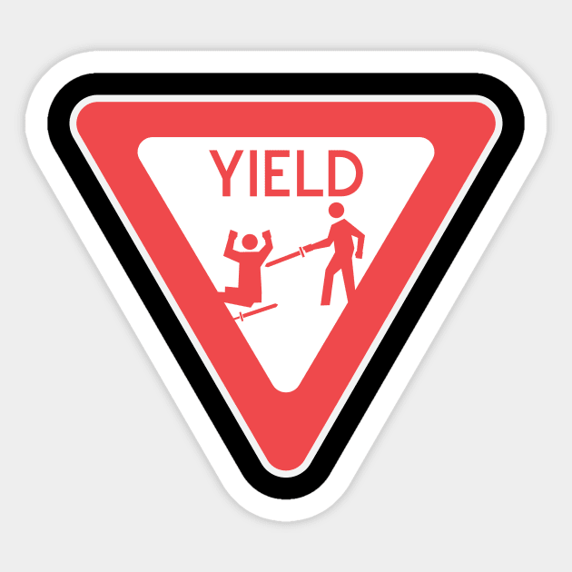 Ye Olde Yield Sign RPG Fan Sticker by NerdGamePlus